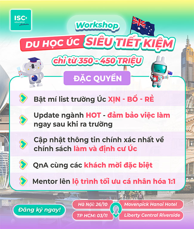 Workshop "Du học Úc siêu tiết kiệm"